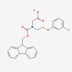 molecular formula C25H22ClNO5 B14850966 Fmoc-(2-(3-chlorophenoxy)ethyl)-Gly-OH 