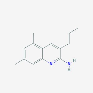 2-Amino-5,7-dimethyl-3-propylquinoline