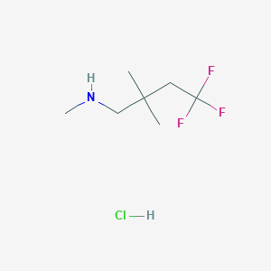 molecular formula C7H15ClF3N B1485100 Methyl(4,4,4-trifluoro-2,2-dimethylbutyl)amine hydrochloride CAS No. 2098084-28-5