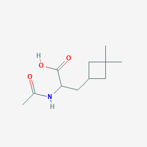 molecular formula C11H19NO3 B1485101 3-(3,3-Dimethylcyclobutyl)-2-acetamidopropanoic acid CAS No. 2097949-79-4