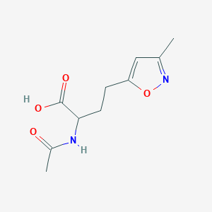 2-Acetamido-4-(3-methyl-1,2-oxazol-5-yl)butanoic acid