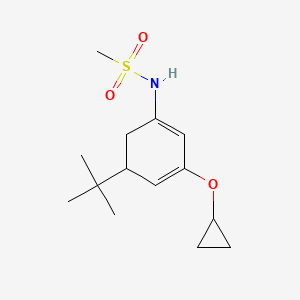 molecular formula C14H23NO3S B14851029 N-(5-Tert-butyl-3-cyclopropoxycyclohexa-1,3-dienyl)methanesulfonamide 