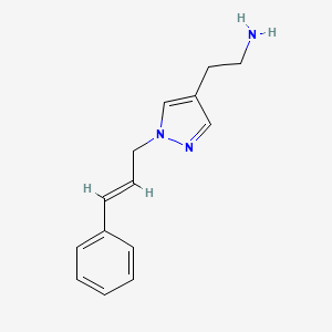 2-{1-[(2E)-3-phenylprop-2-en-1-yl]-1H-pyrazol-4-yl}ethan-1-amine