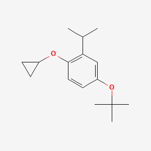 molecular formula C16H24O2 B14851057 4-Tert-butoxy-1-cyclopropoxy-2-isopropylbenzene 