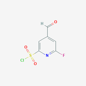 6-Fluoro-4-formylpyridine-2-sulfonyl chloride