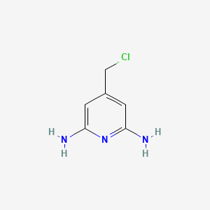 molecular formula C6H8ClN3 B14851069 4-(Chloromethyl)pyridine-2,6-diamine 