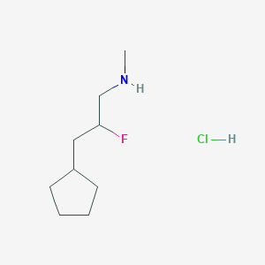 molecular formula C9H19ClFN B1485108 (3-Cyclopentyl-2-fluoropropyl)(methyl)amine hydrochloride CAS No. 2098057-40-8