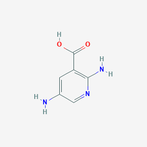 molecular formula C6H7N3O2 B14851104 2,5-Diaminonicotinic acid 