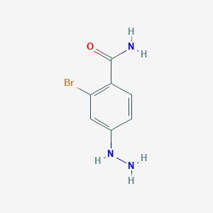 2-Bromo-4-hydrazinylbenzamide