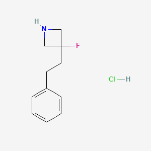 3-Fluoro-3-(2-phenylethyl)azetidine hydrochloride