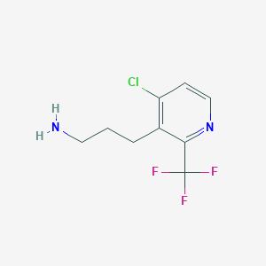 3-(4-Chloro-2-(trifluoromethyl)pyridin-3-yl)propan-1-amine