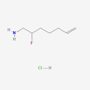 2-Fluorohept-6-en-1-amine hydrochloride