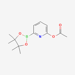 molecular formula C13H18BNO4 B14851153 6-(Acetoxy)pyridine-2-boronic acid pinacol ester 