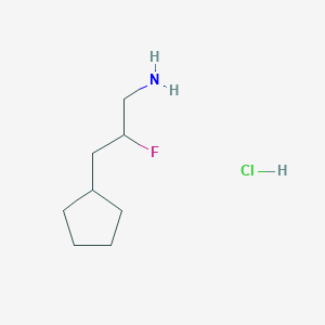 molecular formula C8H17ClFN B1485116 3-Cyclopentyl-2-fluoropropan-1-amine hydrochloride CAS No. 2098114-63-5