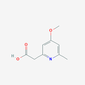 molecular formula C9H11NO3 B14851198 (4-Methoxy-6-methylpyridin-2-YL)acetic acid 