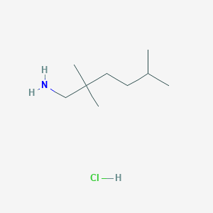 molecular formula C9H22ClN B1485121 2,2,5-Trimethylhexan-1-amine hydrochloride CAS No. 2098025-87-5