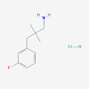 3-(3-Fluorophenyl)-2,2-dimethylpropan-1-amine hydrochloride