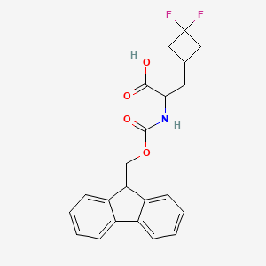 molecular formula C22H21F2NO4 B1485124 3-(3,3-difluorocyclobutyl)-2-({[(9H-fluoren-9-yl)methoxy]carbonyl}amino)propanoic acid CAS No. 1850009-06-1