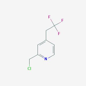 molecular formula C8H7ClF3N B14851287 2-(Chloromethyl)-4-(2,2,2-trifluoroethyl)pyridine 