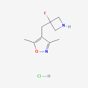 4-[(3-Fluoroazetidin-3-yl)methyl]-3,5-dimethyl-1,2-oxazole hydrochloride