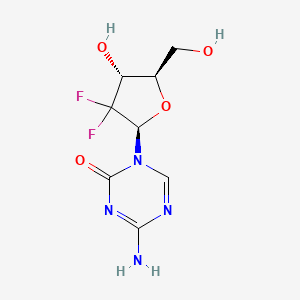 4-amino-1-[(2R,4R,5R)-3,3-difluoro-4-hydroxy-5-(hydroxymethyl)tetrahydrofuran-2-yl]-1,3,5-triazin-2-one