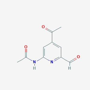 N-(4-Acetyl-6-formylpyridin-2-YL)acetamide