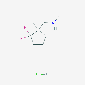 [(2,2-Difluoro-1-methylcyclopentyl)methyl](methyl)amine hydrochloride