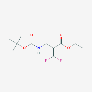 Ethyl 2-(((tert-butoxycarbonyl)amino)methyl)-3,3-difluoropropanoate