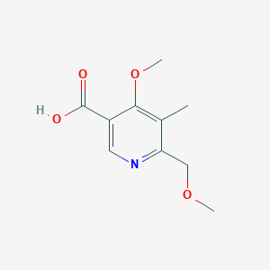 4-Methoxy-6-(methoxymethyl)-5-methylnicotinic acid