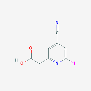 (4-Cyano-6-iodopyridin-2-YL)acetic acid