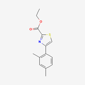 molecular formula C14H15NO2S B14851398 4-(2,4-Dimethyl-phenyl)-thiazole-2-carboxylic acid ethyl ester CAS No. 886366-57-0