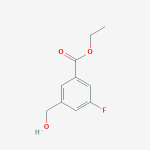 molecular formula C10H11FO3 B14851411 Ethyl 3-fluoro-5-(hydroxymethyl)benzoate 