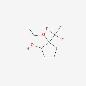 2-Ethoxy-2-(trifluoromethyl)cyclopentan-1-ol