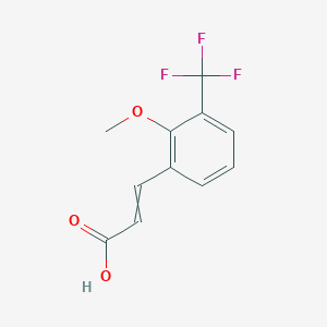 molecular formula C11H9F3O3 B14851428 3-[2-methoxy-3-(trifluoromethyl)phenyl]prop-2-enoic acid 