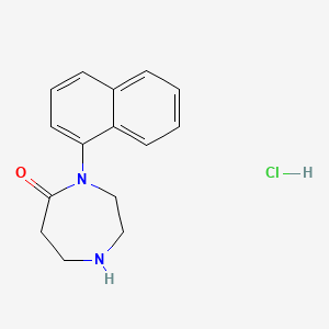 molecular formula C15H17ClN2O B1485143 4-(Naphthalen-1-yl)-1,4-diazepan-5-one hydrochloride CAS No. 2098052-53-8