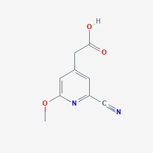 molecular formula C9H8N2O3 B14851431 (2-Cyano-6-methoxypyridin-4-YL)acetic acid 