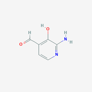 molecular formula C6H6N2O2 B14851442 2-Amino-3-hydroxyisonicotinaldehyde 