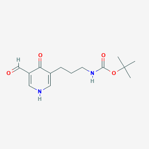 Tert-butyl 3-(5-formyl-4-hydroxypyridin-3-YL)propylcarbamate