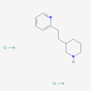 molecular formula C12H20Cl2N2 B1485147 2-[2-(Piperidin-3-yl)ethyl]pyridine dihydrochloride CAS No. 2098073-98-2