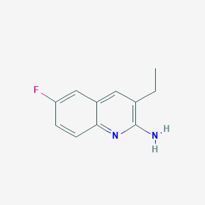 2-Amino-3-ethyl-6-fluoroquinoline