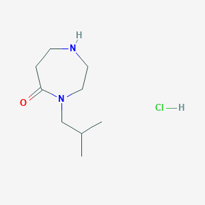 molecular formula C9H19ClN2O B1485150 4-(2-Methylpropyl)-1,4-diazepan-5-one hydrochloride CAS No. 2098023-14-2