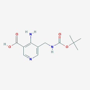 4-Amino-5-(((tert-butoxycarbonyl)amino)methyl)nicotinic acid