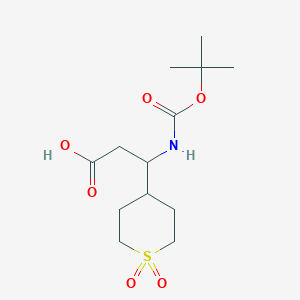 3-((tert-Butoxycarbonyl)amino)-3-(1,1-dioxidotetrahydro-2H-thiopyran-4-yl)propanoic acid