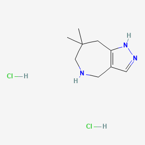7,7-dimethyl-1H,4H,5H,6H,7H,8H-pyrazolo[4,3-c]azepine dihydrochloride