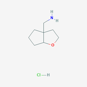 molecular formula C8H16ClNO B1485157 {hexahydro-2H-cyclopenta[b]furan-3a-yl}methanamine hydrochloride CAS No. 2060062-35-1