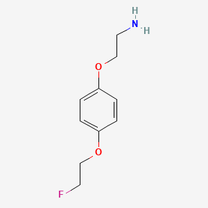 molecular formula C10H14FNO2 B1485160 2-[4-(2-Fluoroethoxy)phenoxy]ethan-1-amine CAS No. 2098125-91-6