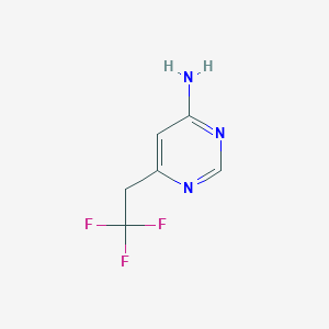 molecular formula C6H6F3N3 B1485161 6-(2,2,2-Trifluoroethyl)pyrimidin-4-amine CAS No. 2092723-84-5