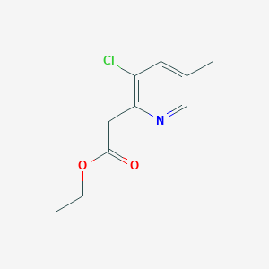 molecular formula C10H12ClNO2 B14851620 Ethyl 2-(3-chloro-5-methylpyridin-2-YL)acetate 