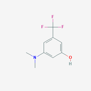 molecular formula C9H10F3NO B14851624 3-(Dimethylamino)-5-(trifluoromethyl)phenol CAS No. 1243279-75-5