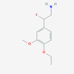 molecular formula C11H16FNO2 B1485163 2-(4-乙氧基-3-甲氧基苯基)-2-氟乙-1-胺 CAS No. 1824012-25-0